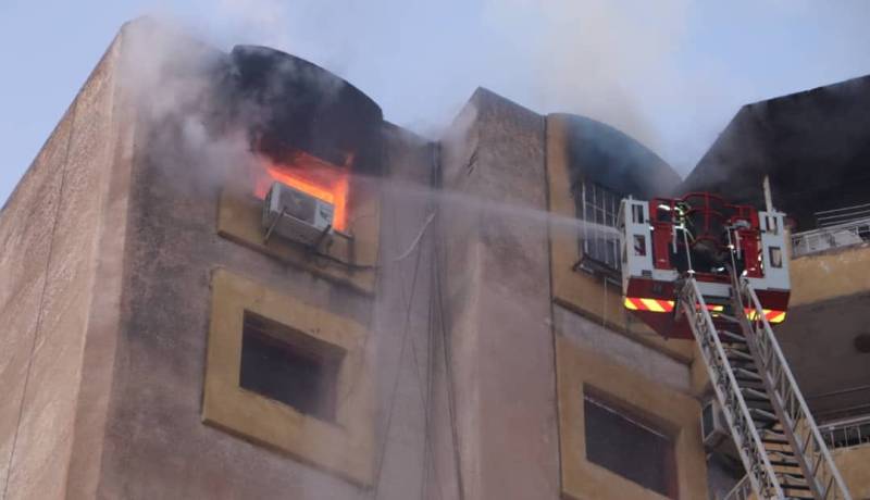 العاصمة.. حريق شقة بحي 1016 مسكنًا في واد الرمان