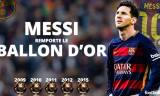 Messi remporte le ballon d’or 2015