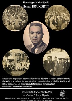 Hommage au moudjahid Benali Boukortt au CCA de Paris : Mémoire d’un militant et témoin de l’histoire